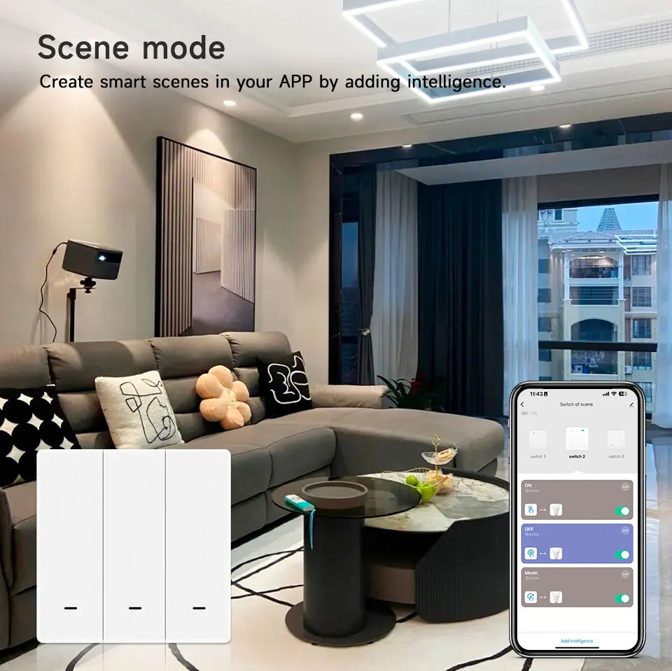4/3/2/1Gang Tuya Zigbee 3.0 Smart Scene Button Switch Smart Home Wireless Push Remote Controller Battery Powered Devices Linkage
