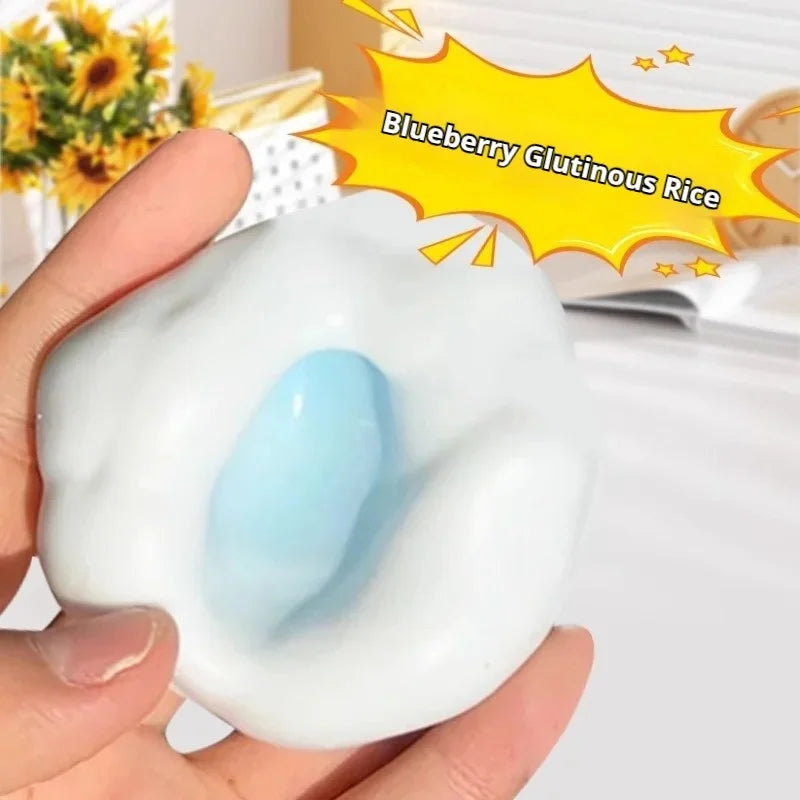 Shapeable Vacuum Squishies Sand Ball Grape Stress Ball Stress Relief Noisy Ball Desktop Squeezing Soothing Toy Birthday Gift