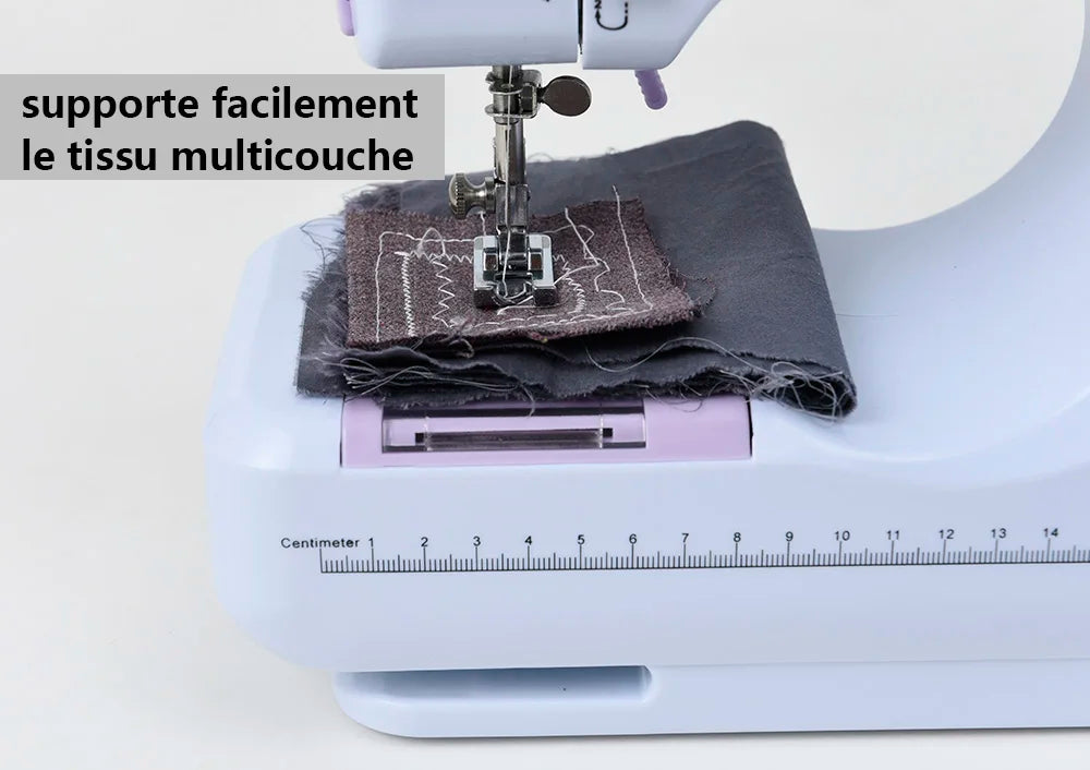 Inne Portable Sewing Machine Mini Electric Household Crafting Mending Overlock 12 Stitches with Presser Foot Pedal Beginners