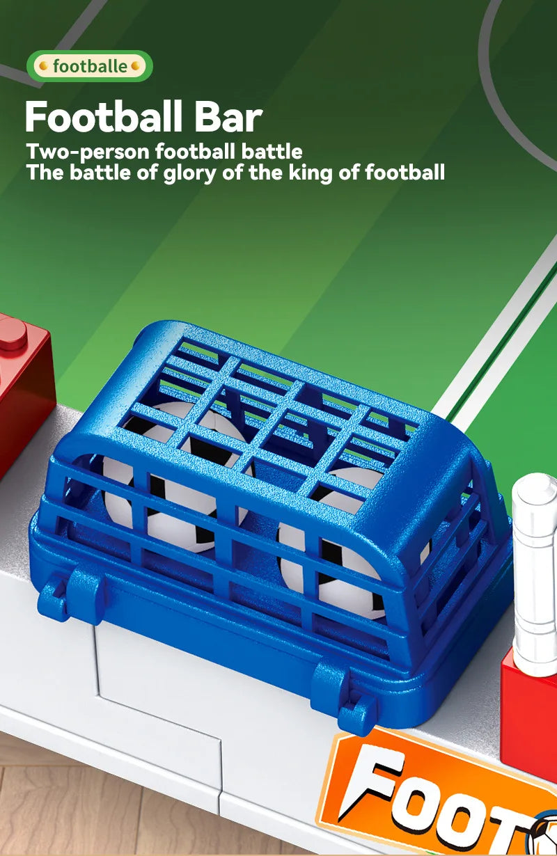 Mini Tabletop Soccer Game Double Flip Control High Barrier Foosball Board Game for Adults Indoor Entertainment Football Toy