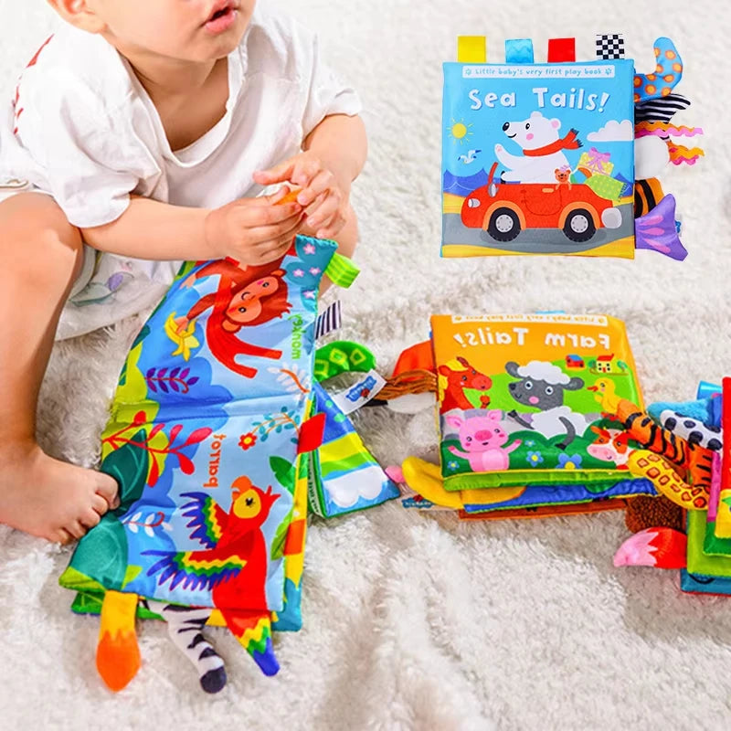 6PCS Cloth Building Blocks Baby Infant Soft Plush Doll Kids Sensory Educational Toys for Children Building Cube Construction Set