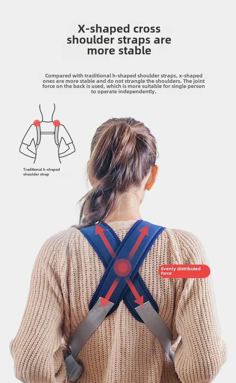 Baby Going Out Safety Carrier Sling Multifunctional Shoulder Baby Carrier Four Methods Front and Back Versatile for All Seasons