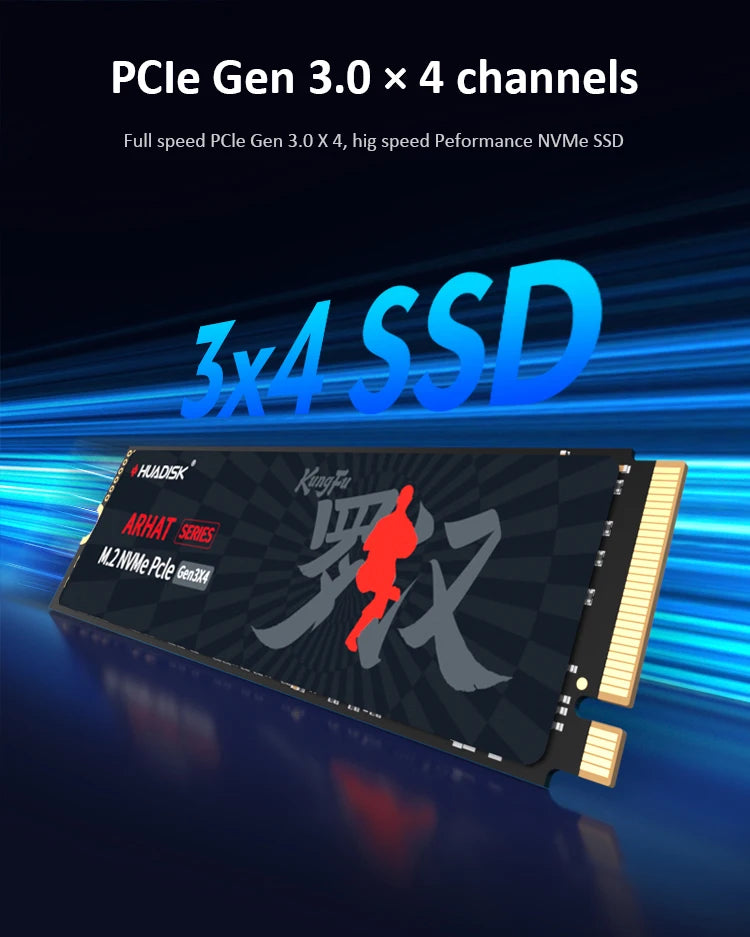 HUADISK M2 SSD NVMe 128GB 256GB 512GB 1TB 2TB SSD M.2 2280 PCIe 3.0 TLC Chip SSD Internal Solid State Disk for Laptop Desktop PC