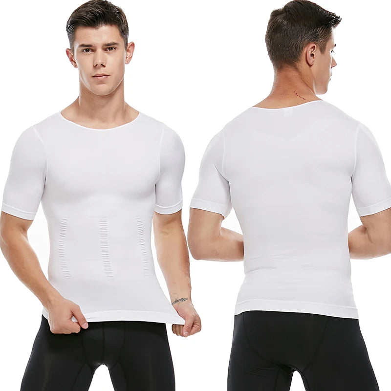 Mens Slimming Body Shaper Vest Shirt Abs Abdomen Slim Gym Workout Tummy Control Compression Tank Top Sleeveless Shapewear