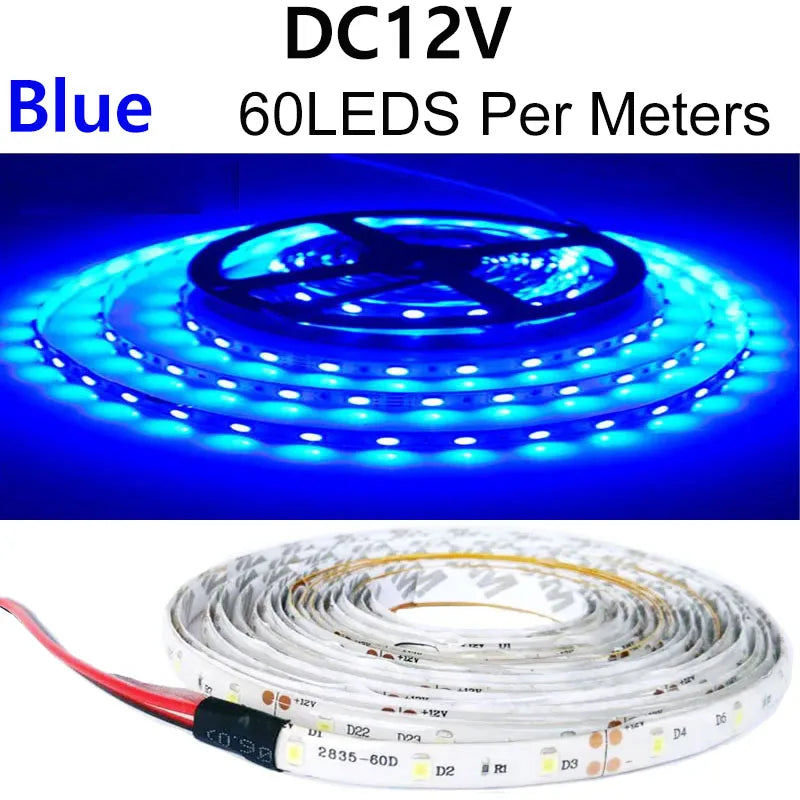 LED Strip light 12V 0.5m 1m 2m 3m 4m 5m SMD Flexible 60leds/m Waterproof non/IP65 LED Diode Tape