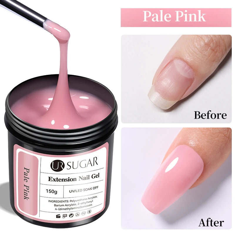 UR SUGAR 150g Extension Jelly Nude Pink Rose Red Quick Extension Gel Nail Polish Nail Extension UV LED Manicure Soak Off