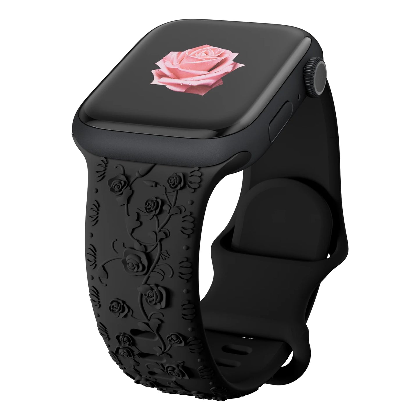 For Apple Watch Band 42mm 41mm 40 45mm 49mm 44mm Floral Engraved bracelet correa for iwatch series11 10 9 7 SE 6 8 Ultra 2 Strap