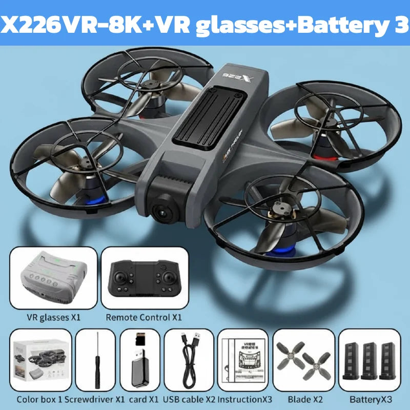 NEW Lenovo X226/X226VR Mini Drones 4K Professional Remote Control Helicopter Plane RC Dron with Screen Quadcopter Toys Gift