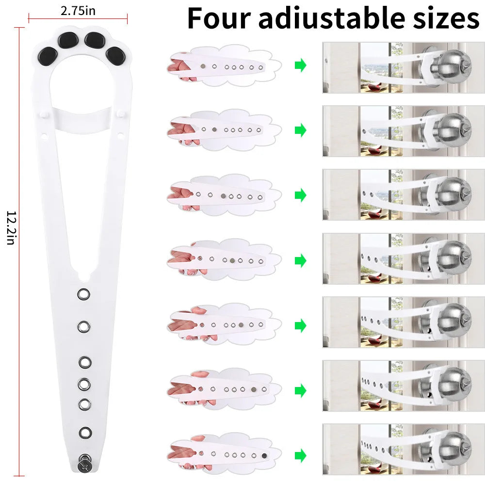 Cat Door Holder Latch Adjustable Dog Door Stopper Elastic Gate Lock Flex Latch Strap Keep Dog Out From Entering Pet Gate Supply