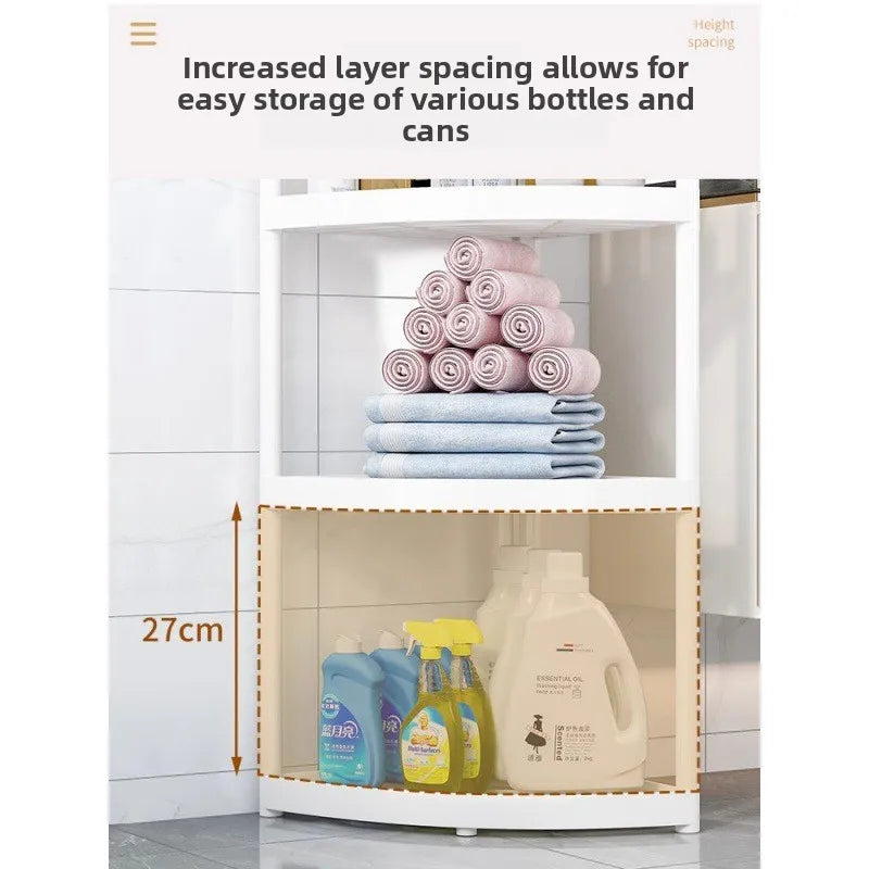 Bathroom storage rack, seam storage rack, household toilet corner storage rack, floor-standing bathroom triangular rack