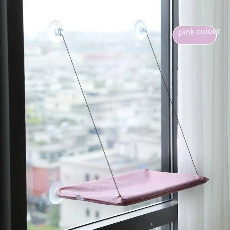 Winter Cat Window Hanging Hammock Bed Suction Cup Space Saving All Seasons Easy Install Pet Bed Cat Climbing Frame