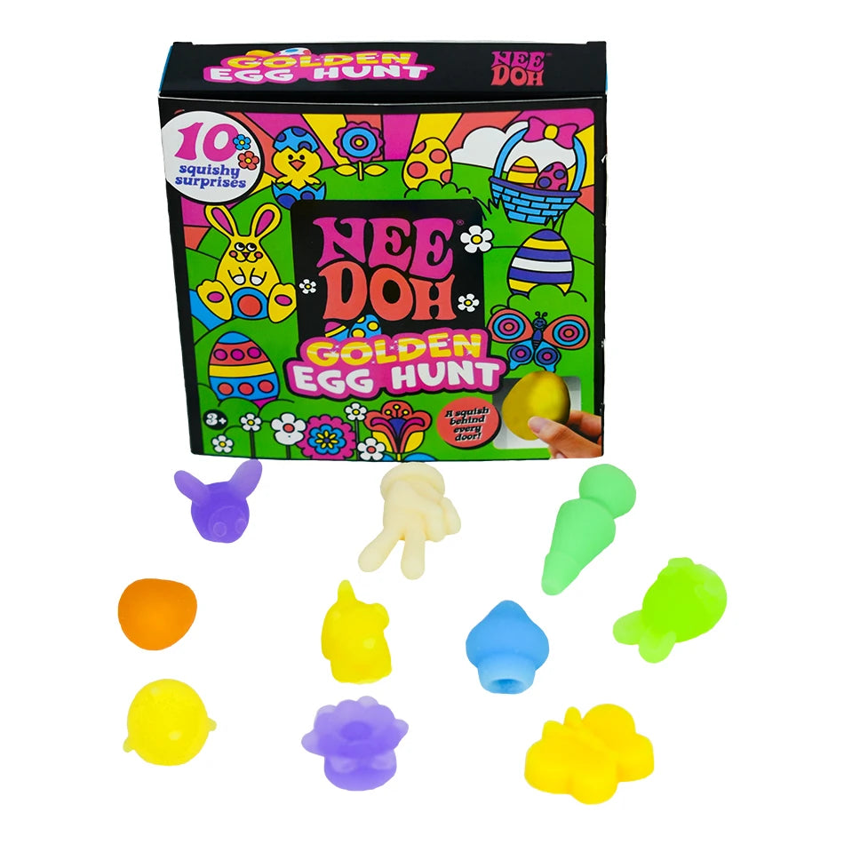 HOT Golden Egg Needoh Blind Box Fidget Toy Anti-Stress Sensory Squeeze Surprise Treasure Hunt Gift for Adults