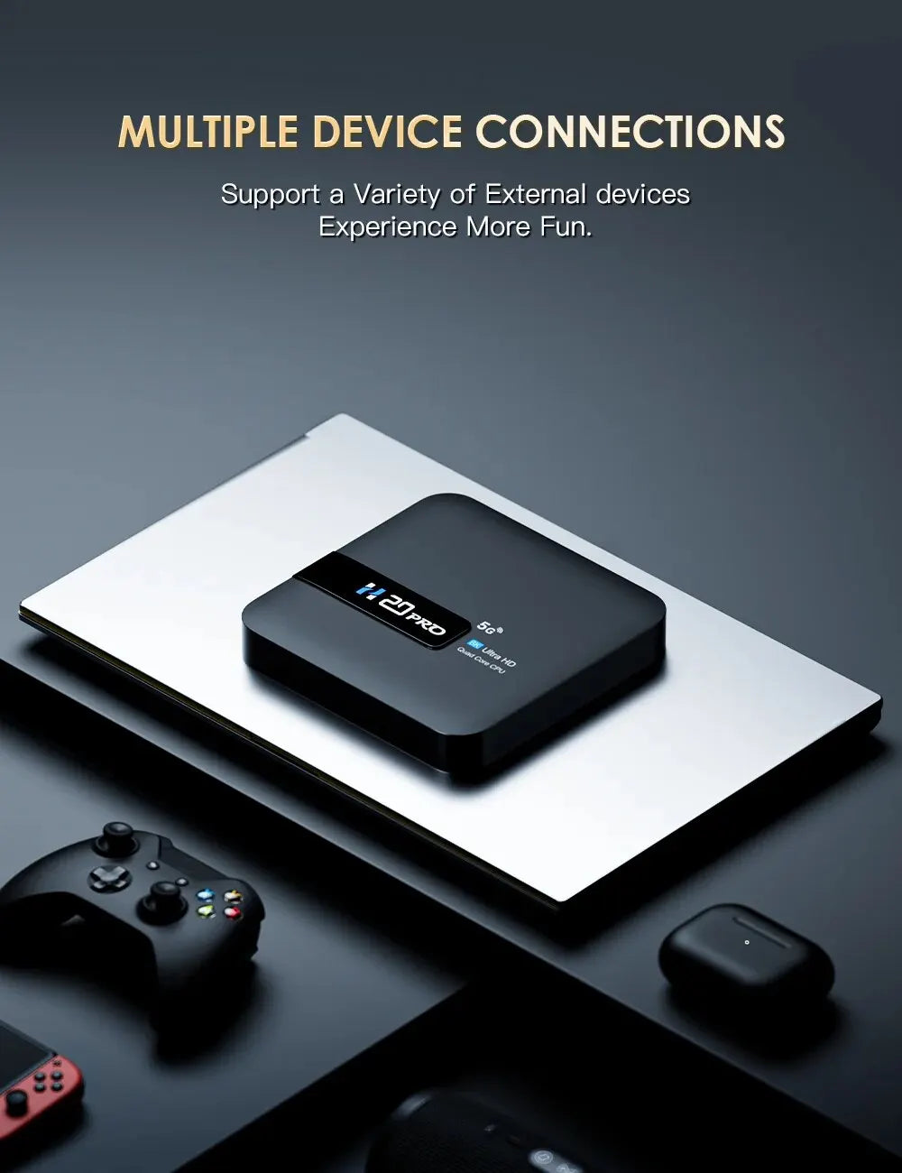 TOPSION H20PRO Smart TV Box Android 14.0 With Voice Assistant 2.4&5G Wifi 4K 6K HD Video 1080P Media Player Set Top Box