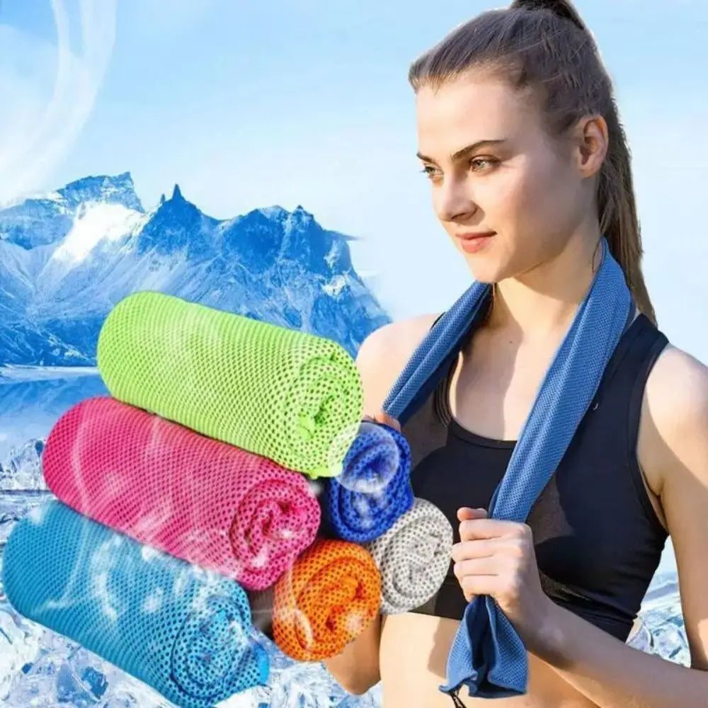 Mini Quick Dry Fitness Cool Towel Portable Microfiber Silica Gel Towel Silicone Bag Quick Drying Towel Sports