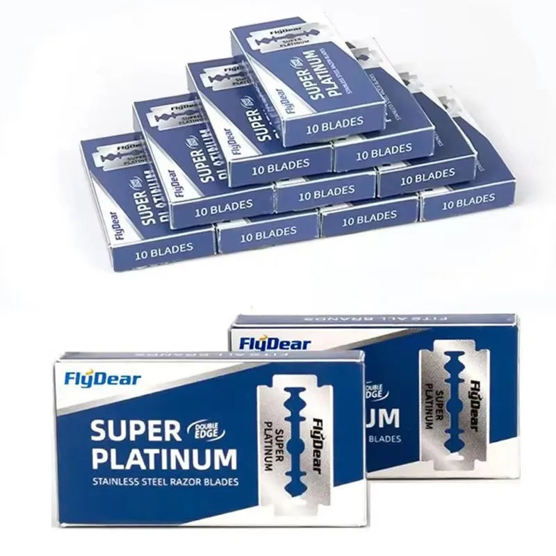 10/50/100Pcs Stainless Steel Razor Blade Old-Fashioned Manual Double-Sided Razor Blade Hairdressing Barber Shop Tools