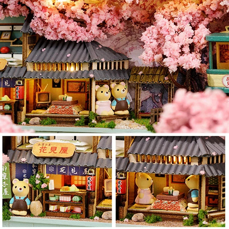 DIY Wood DollHouses Handmade Funny Box Theatre Miniature Box Cute Doll Houses 3D Puzzle Assembly Kits Birthday Gift Wooden Toys
