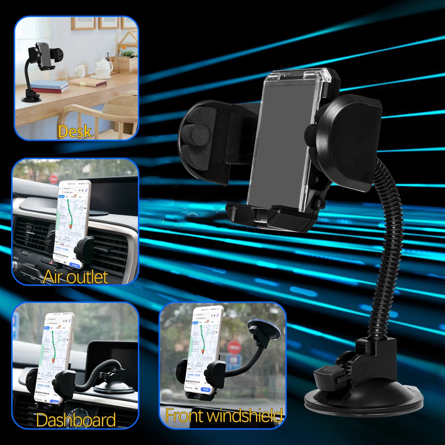 Car Holder For Phone Holders Air Vent Clip Mount Mobile Cell Stand Dashboard GPS Cradle For iPhone 13 12 Xiaomi Samsung Gravity