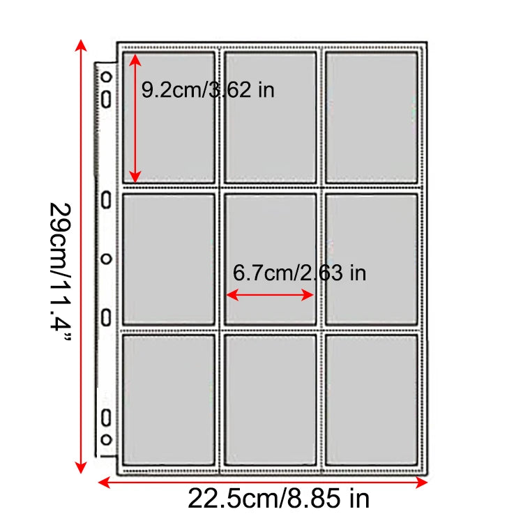 A4 Binder Photocards Holder Kpop Photo Card Page 2/3/4/9/10 Pocket Sleeves PVC Free Photo Album Refills 4x6 10x15 Pocket Sleeves
