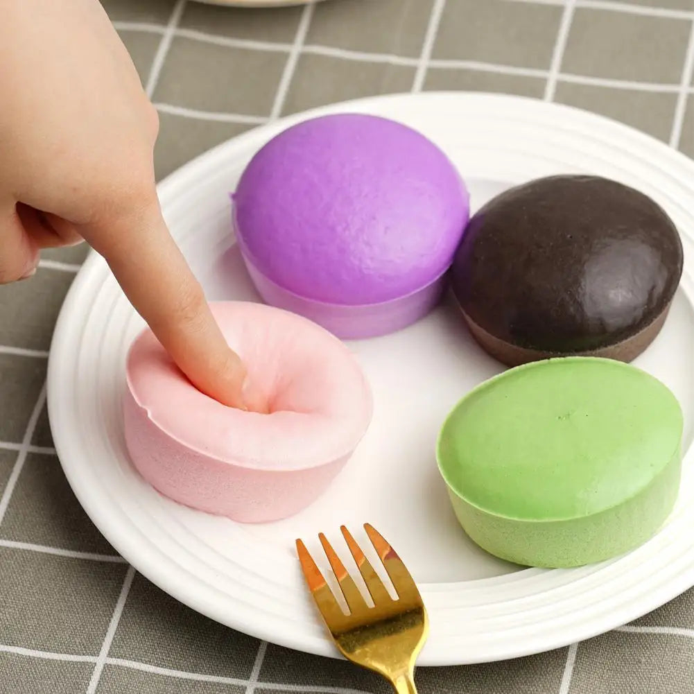 Purple Soft Potato Pinch Toy - Fun Custard Bun Sticky Small Cake, Slow Rebound Decompression Toy, Party Gift Candy Color