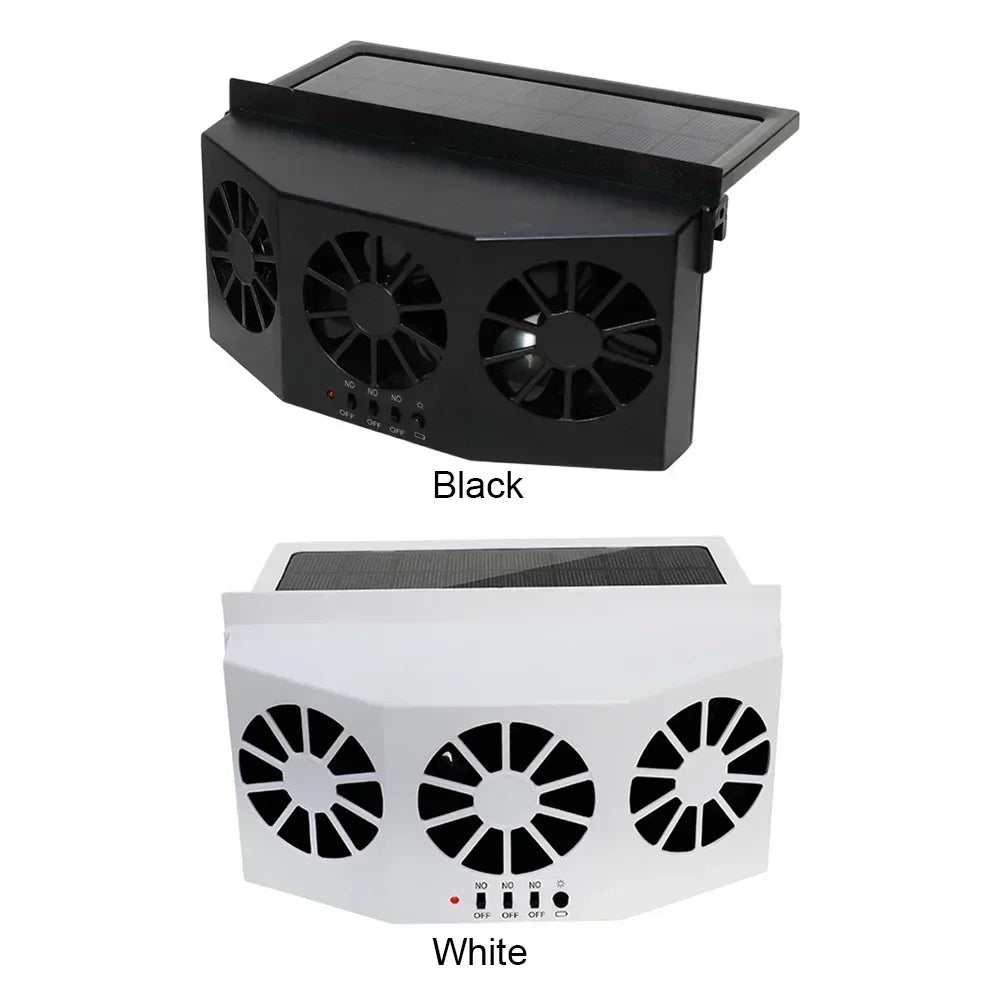 New Car Ventilator 3 Cooler Fans Solar-powered Cooling Vent Exhaust Portable Safe Auto Fan Amd Usb Accessories