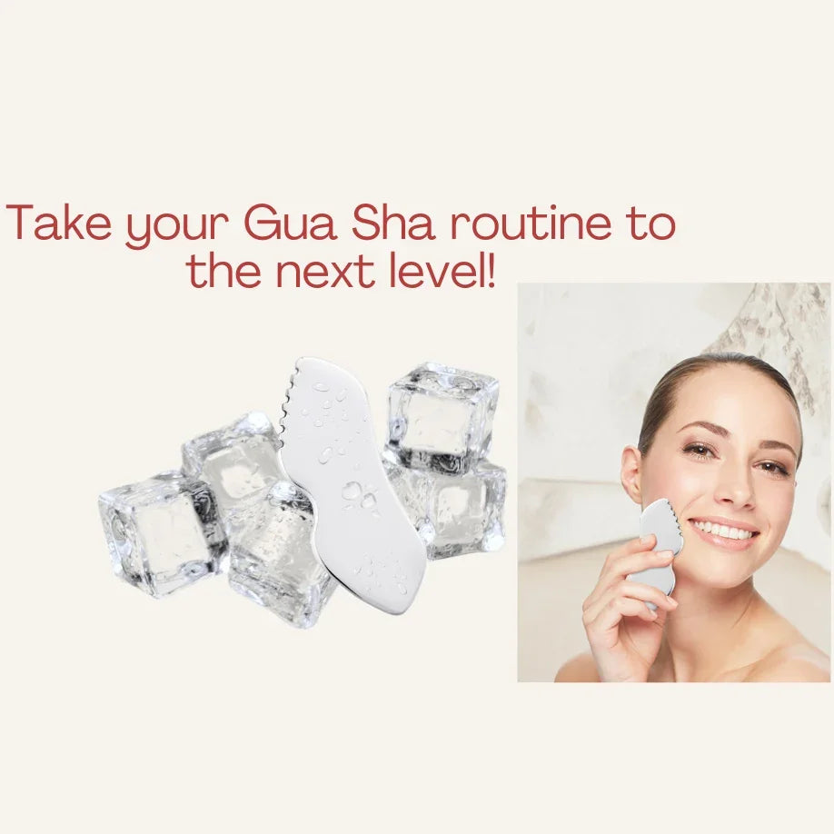 Stainless Steel Gua Sha Facial Tools Metal Detail Gua Sha Massager Face Guasha Face Sculpting Tool Facial Massage Skin Care Tool