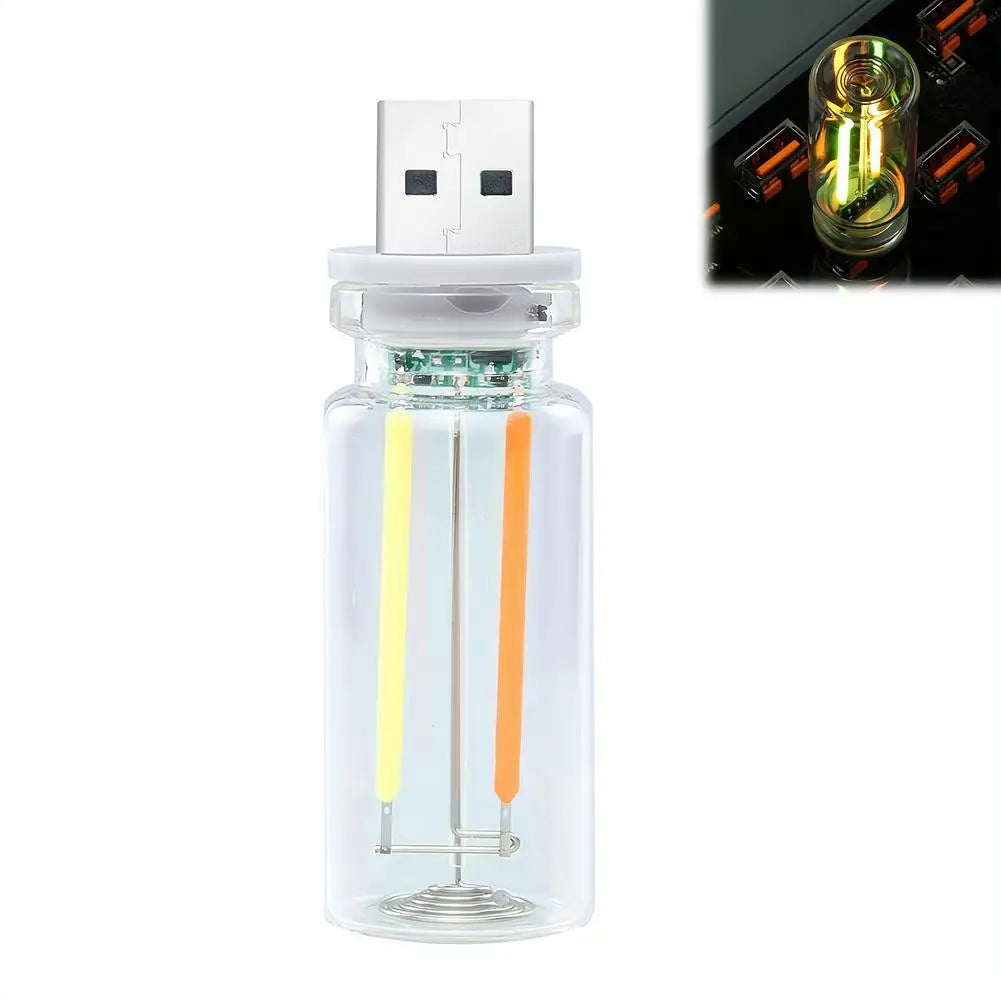 Retro USB Dual Color LED Filament Bulb, Touch Dimmable 5V Edison Night Light, Camping Incandescent Decorative LED Lighting