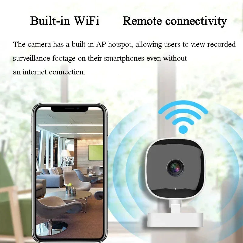 WiFi Window Camera 2.4/5GHz 3MP Full Color Night Vision Indoor Security Camera Replaces Outdoor Cam Through Window Surveillance