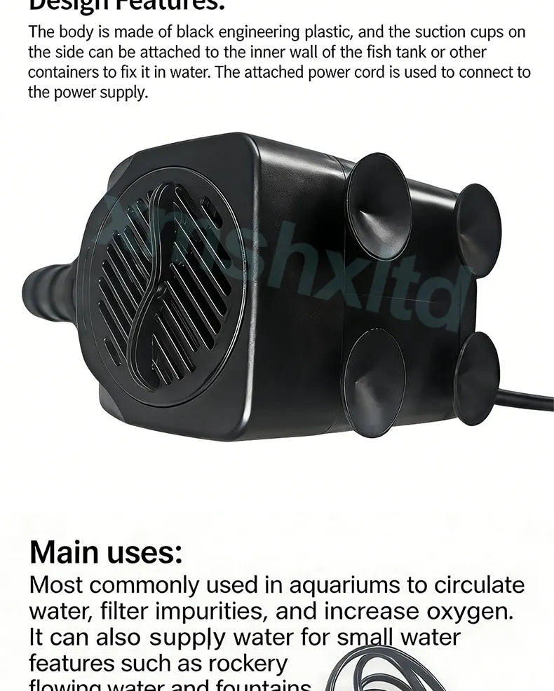 AC220V Multi-functional Silent Aquarium Submersible Pump, Landscape Large-flow Water Spray Pump,Fish Pond Water Circulation Pump