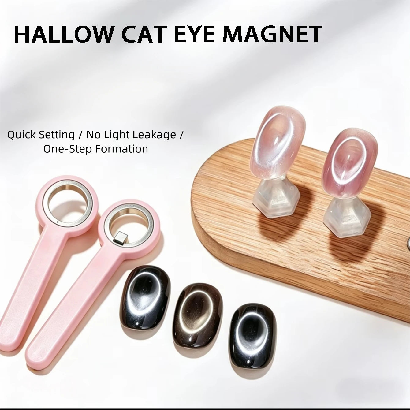 MIANEL New Upgrade 3-Second Hollow Cat Eye Magnet Strong Power Ring Magnet Fast Black Hole Effect for Magnetic Nail Art Beginner