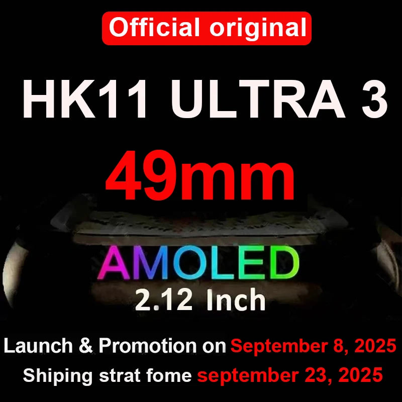 2026 New HK 11 ULTRA 3 Max Smartwatch 49mm AMOLED 4G ROM AI Robot Bluetooth Network Call Clock NFC Compass Smart Watch Men Women