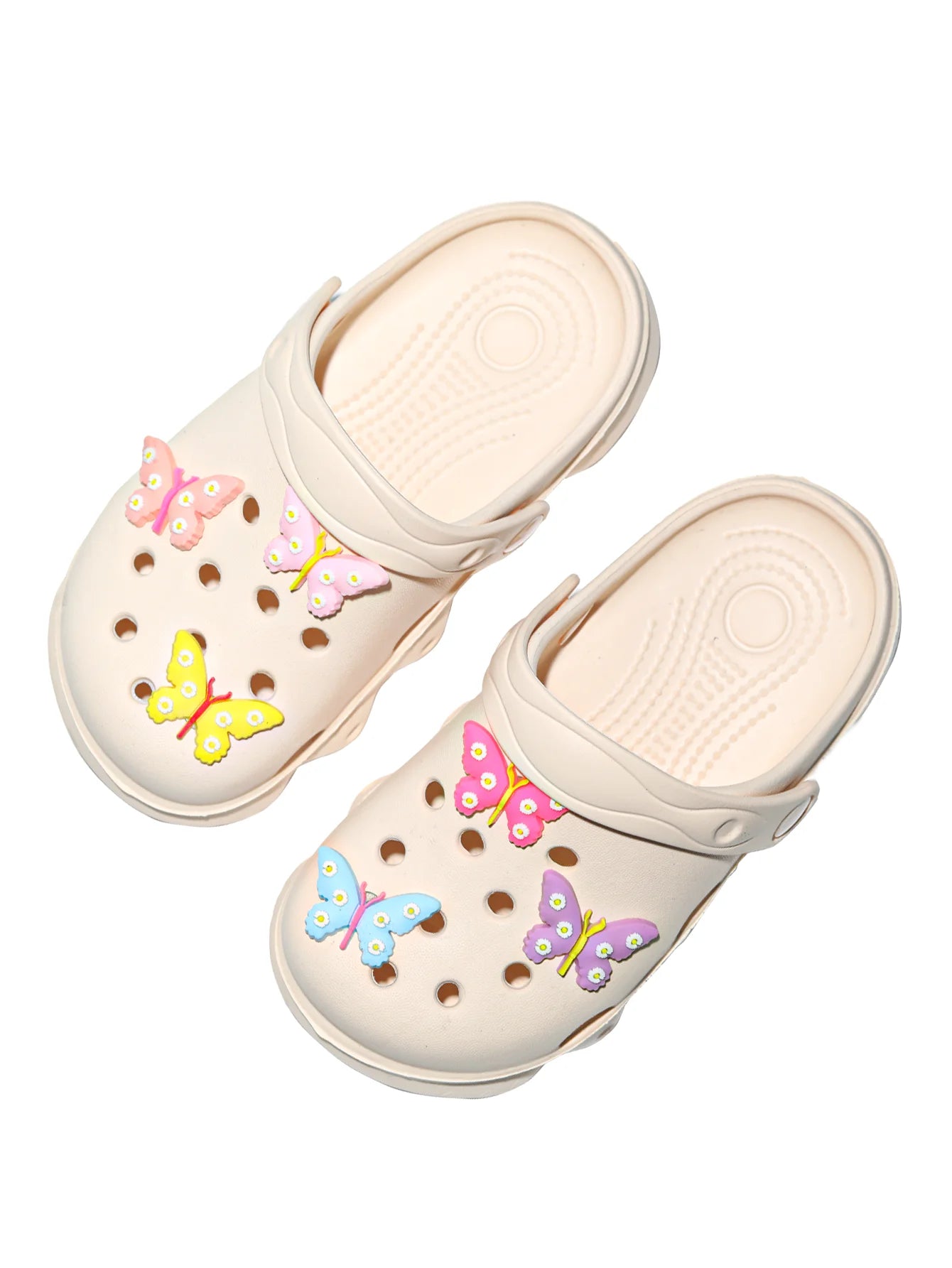 Comfortable and lightweight girls' clogs, can be worn in all seasons, exquisite butterfly shoes,summer hot beach shoes 1214