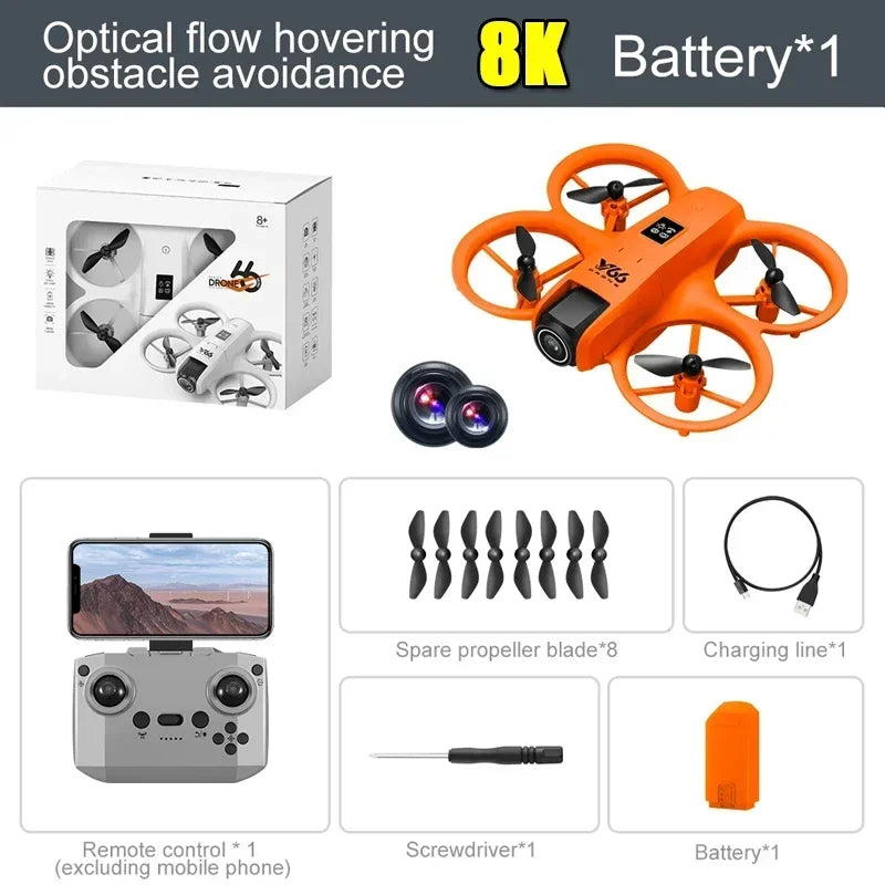 Lenovo V66 Mini Drone | 4K HD Camera, WiFi FPV, Obstacle Avoidance, Pocket-Sized RC Helicopter & Quadcopter
