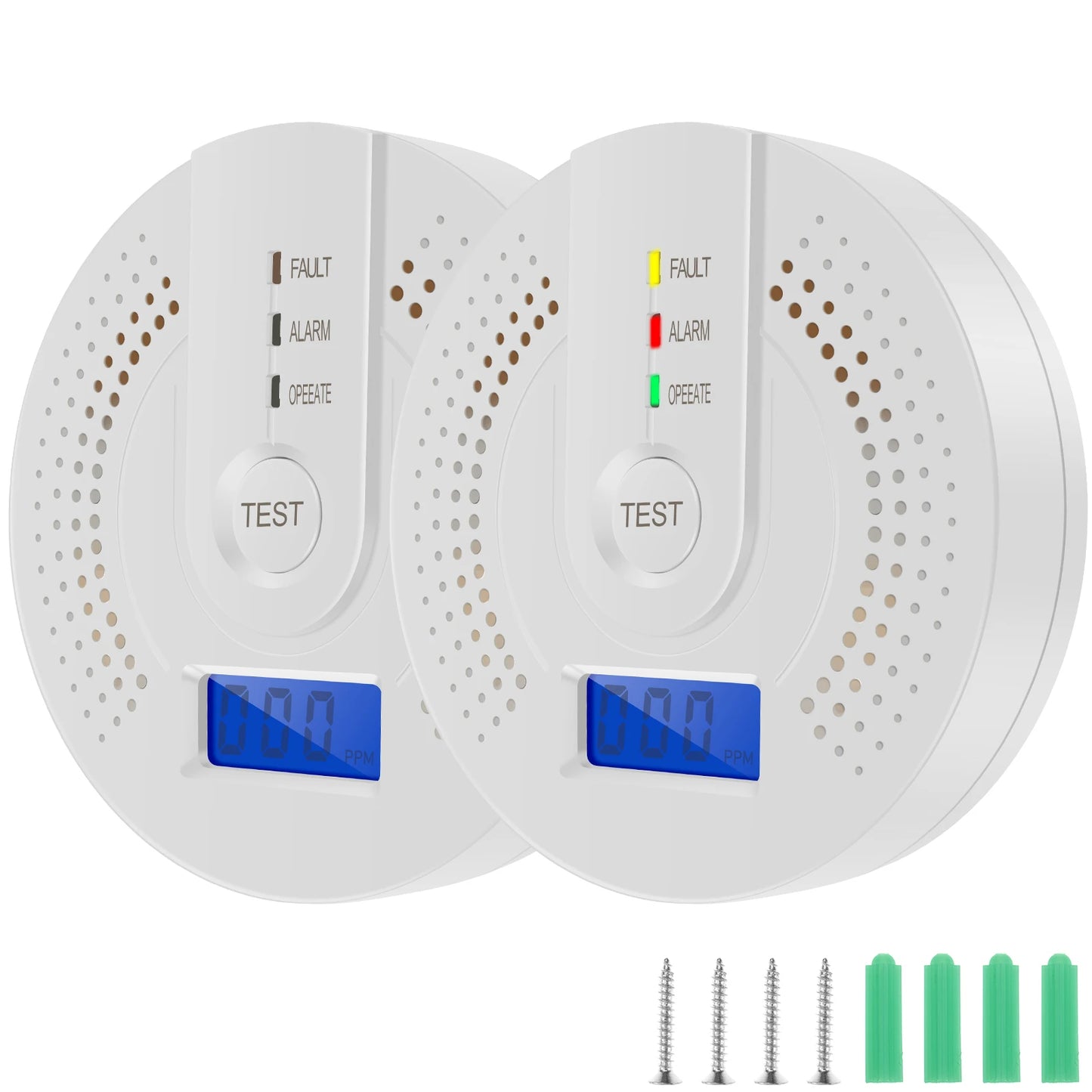 Independent CO Alarm Sensor Carbon Monoxide Alarm Detector High Sensitive Warning LCD Display CO Alarm With UL2034 For Home Test