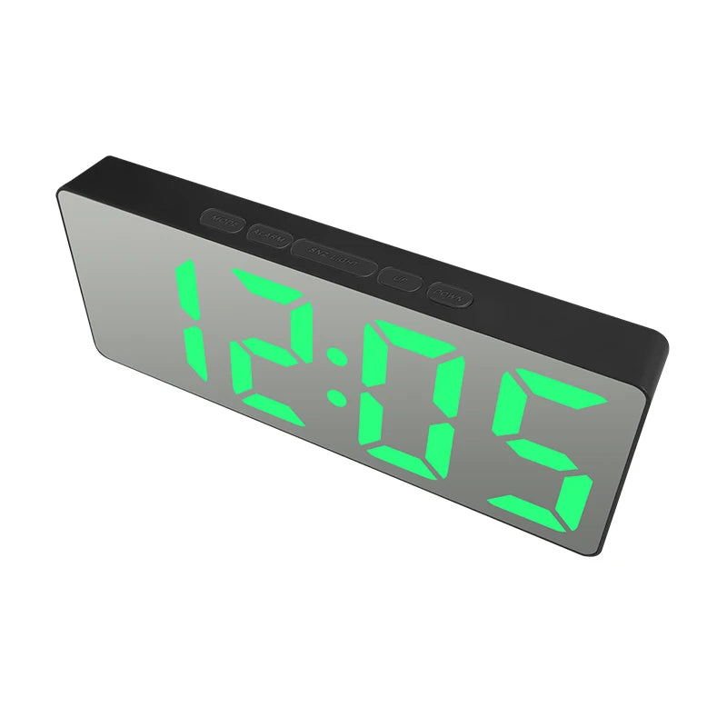 Latest Digital Clock LED Alarm Clock Bedroom Electronic Desktop Clock With Temperature Display Adjustable Brightness 12/24 Hours