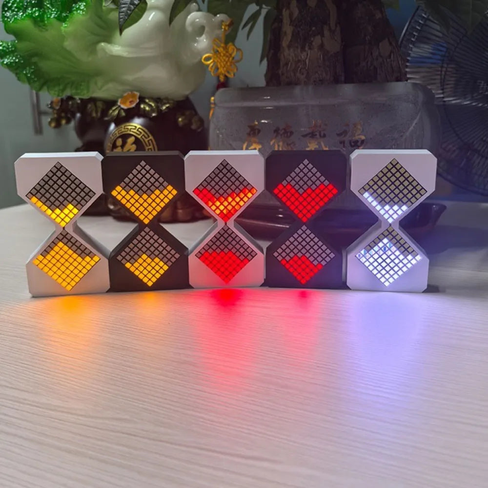 Cyber Style LED Electronic Hourglass with Gravity Sensing 1-30 Min Timer DIY Digital Sand Clock Technology Sense Decompress