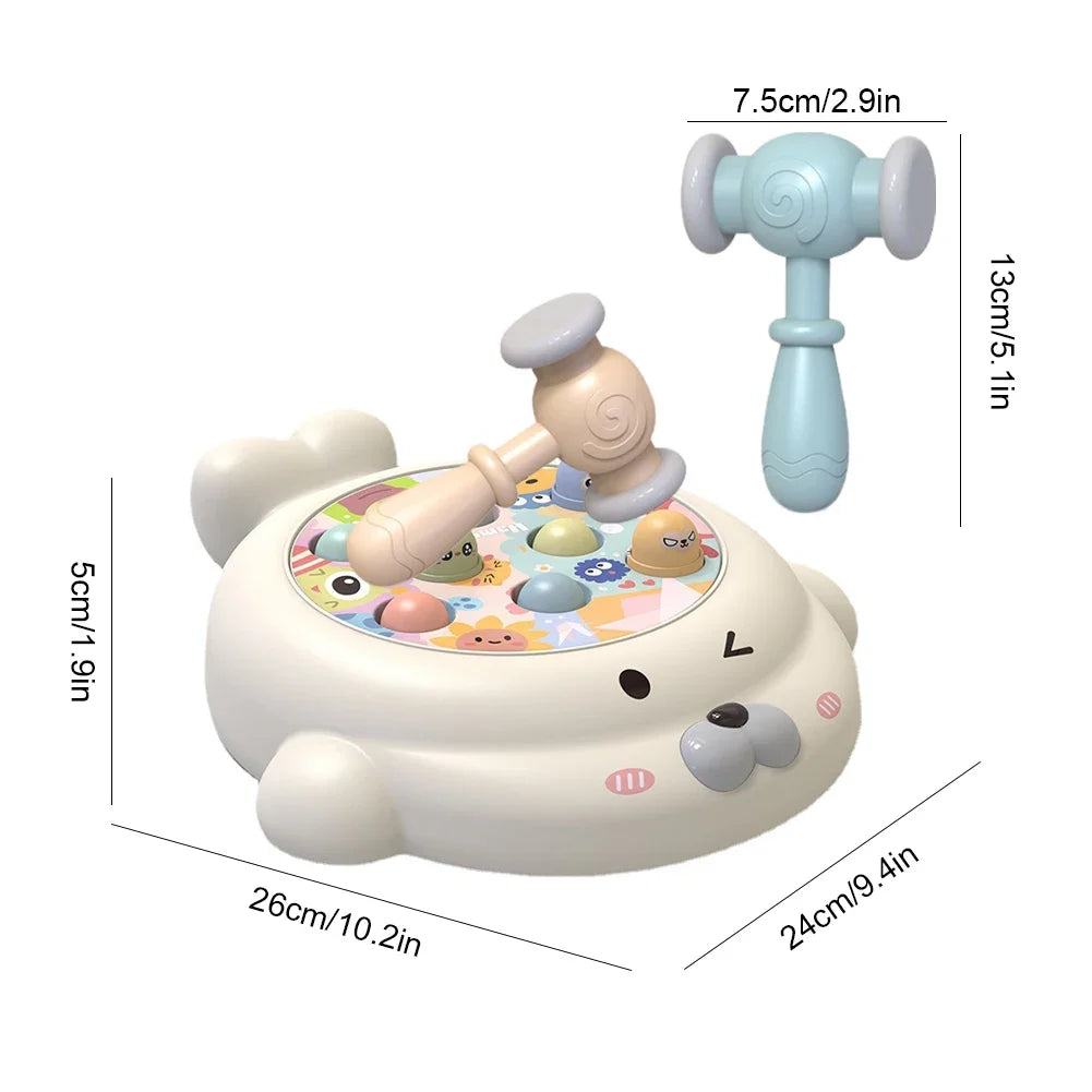 Educational Interactive Toy Whack A Mole Game hobbies  Pounding Hammers Included Knocking Toy Seal Montessori Toy Gift for Kid