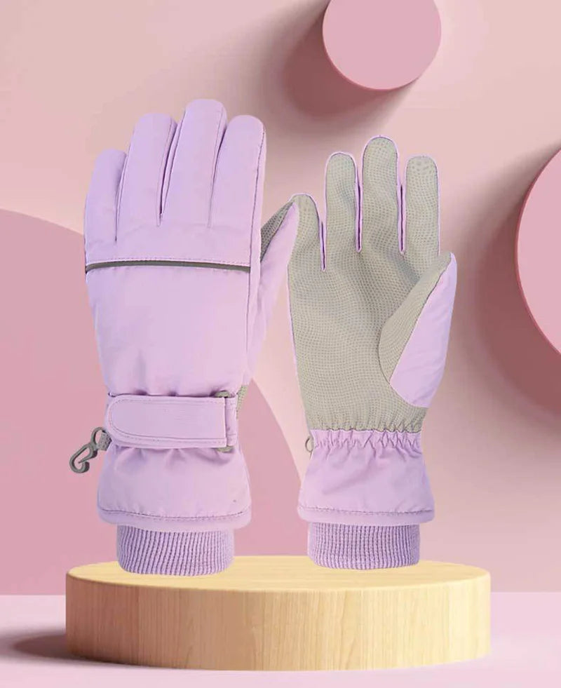 2025 Children Ski Gloves Keep Finger Warm Waterproof Thicken Mittens Winter Snowboard Snow Kids Gloves for Boys Girl Accessories