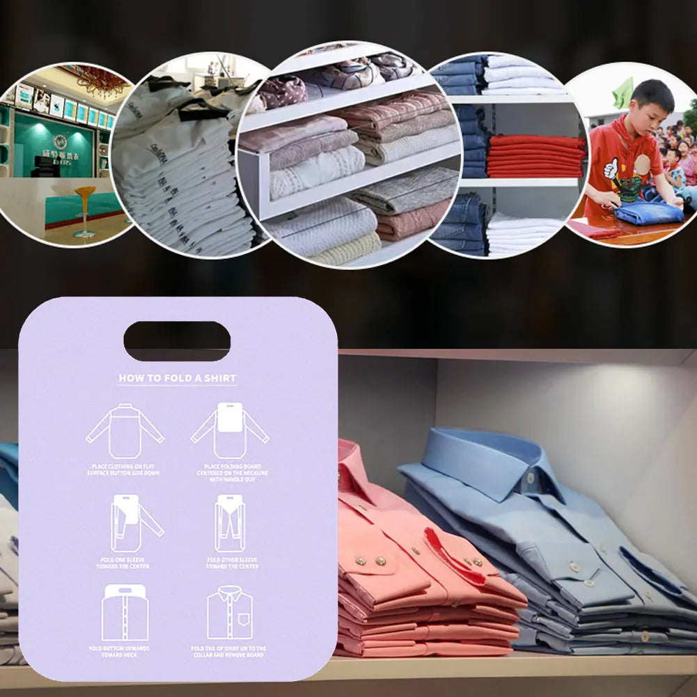 68cm/48cm Plastic Clothes Folding Board Durable Kids Laundry Folder Easy and Fast Shirt Folding Board Home Storage Tool for Kids