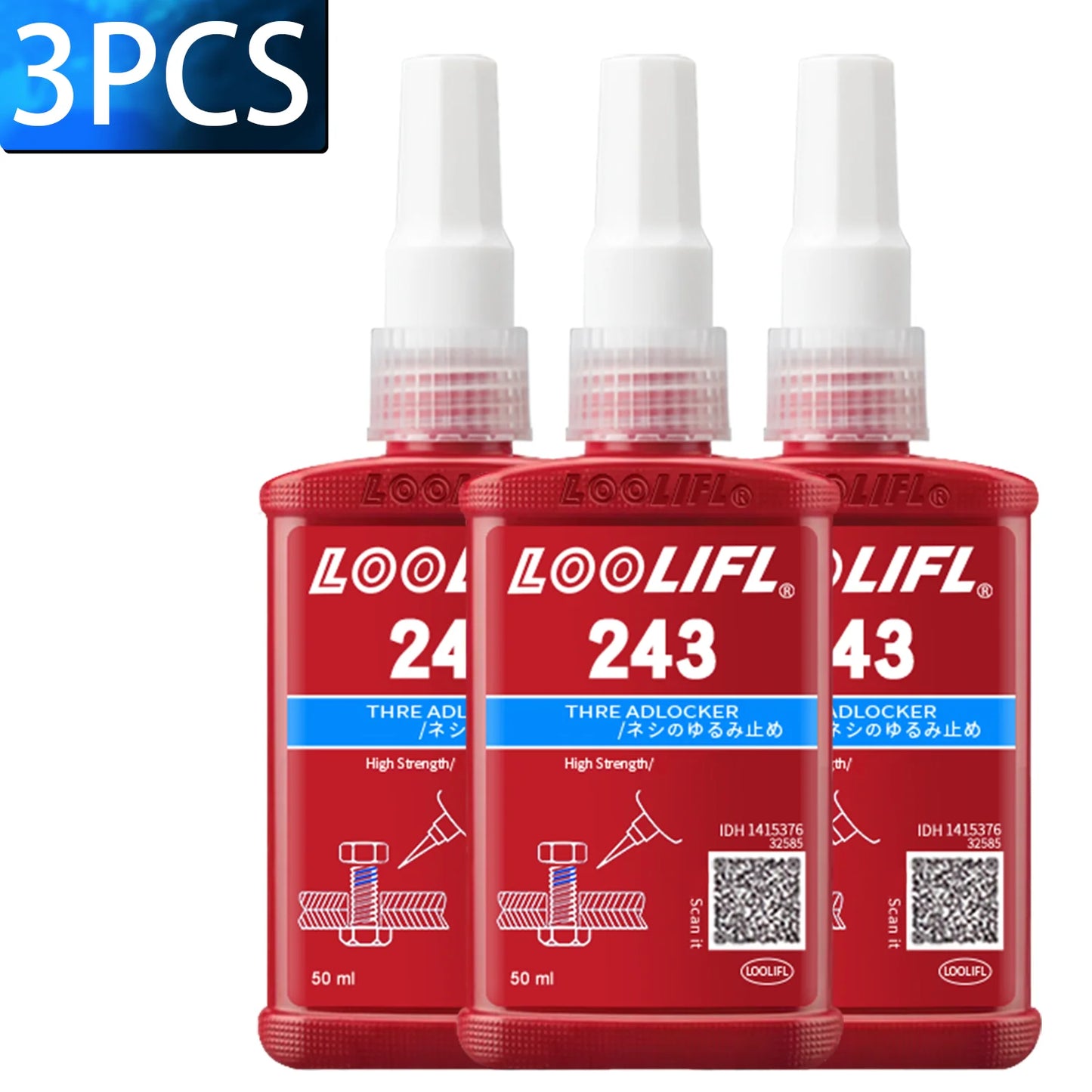 243 271 50ml Threadlocker Anaerobic Glues Anti Loose Screw Glues Fastening Quickly Cured Thread Locking Agent Sealant for Screws
