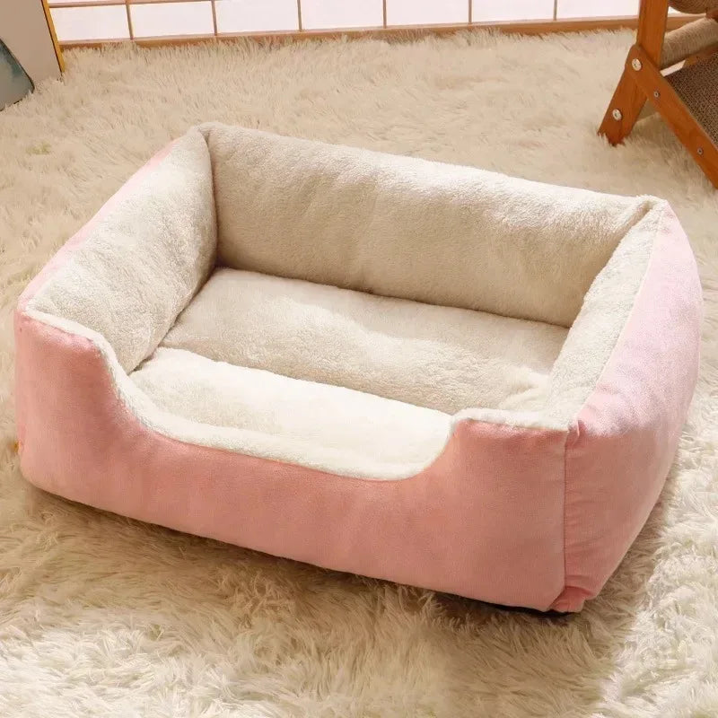Pet Bed for Cats And Dogs Cushion Kitten Accessories Warm Soft Plush Comfortable Basket House Pet Supplies Habitats Pet Goods