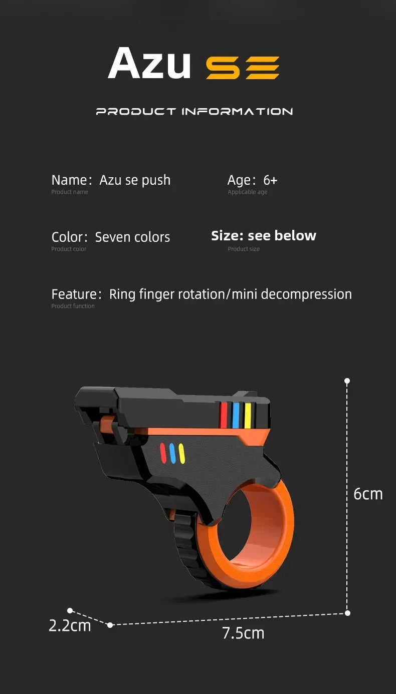 Rotary Finger Sliders Fidget Toy Office Pressure Relief Slider Ratchet Finger Fidget 3D Printed Fidegt Toys Fingertip Textured