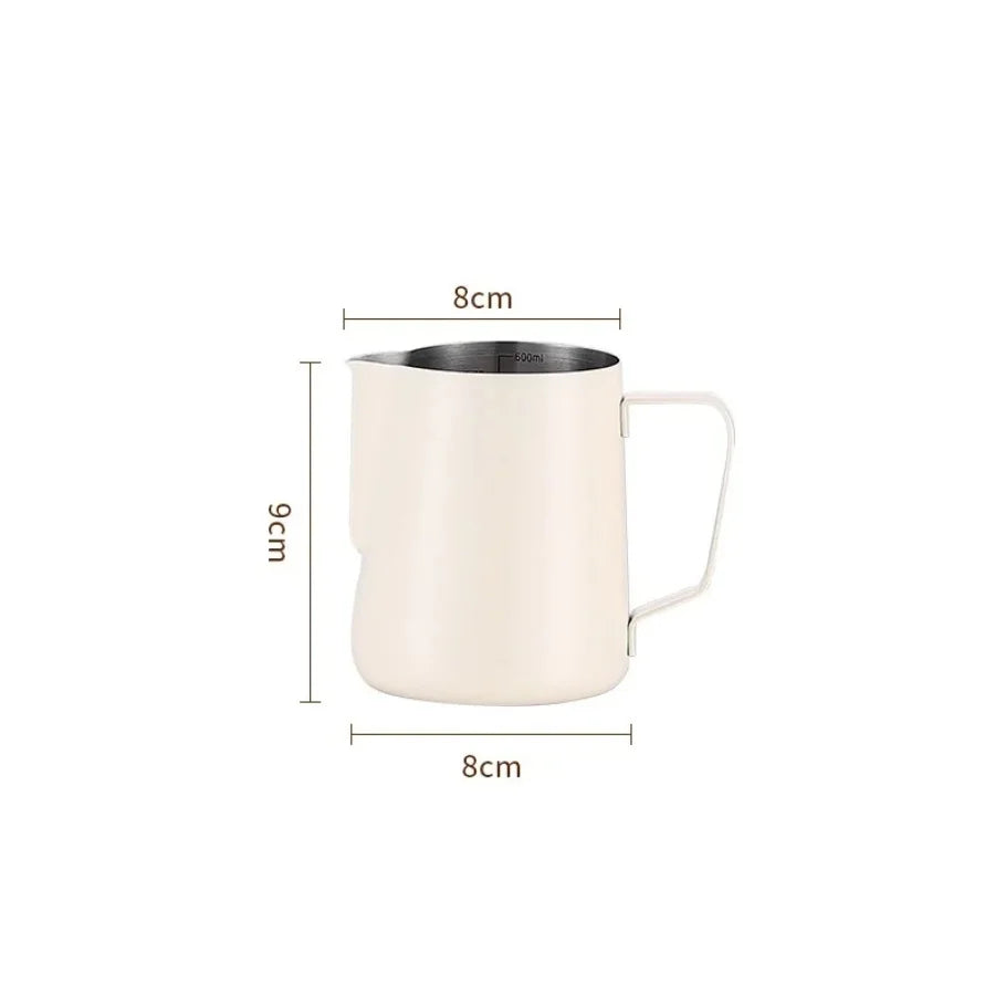350/600ML Coffee Milk Frothing Pitcher Jug 304 Stainless Steel Precise Scale High Quality Latte Barista Professional CafeUtensil