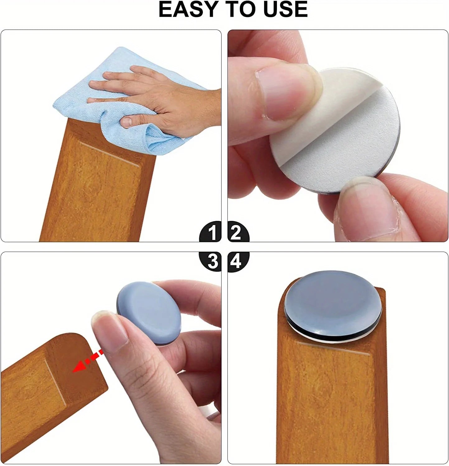 12pcs Heavy Duty Floor Sliders - Easily Move Furniture & Carpets with 20mm/0.79in Feet Gliders!