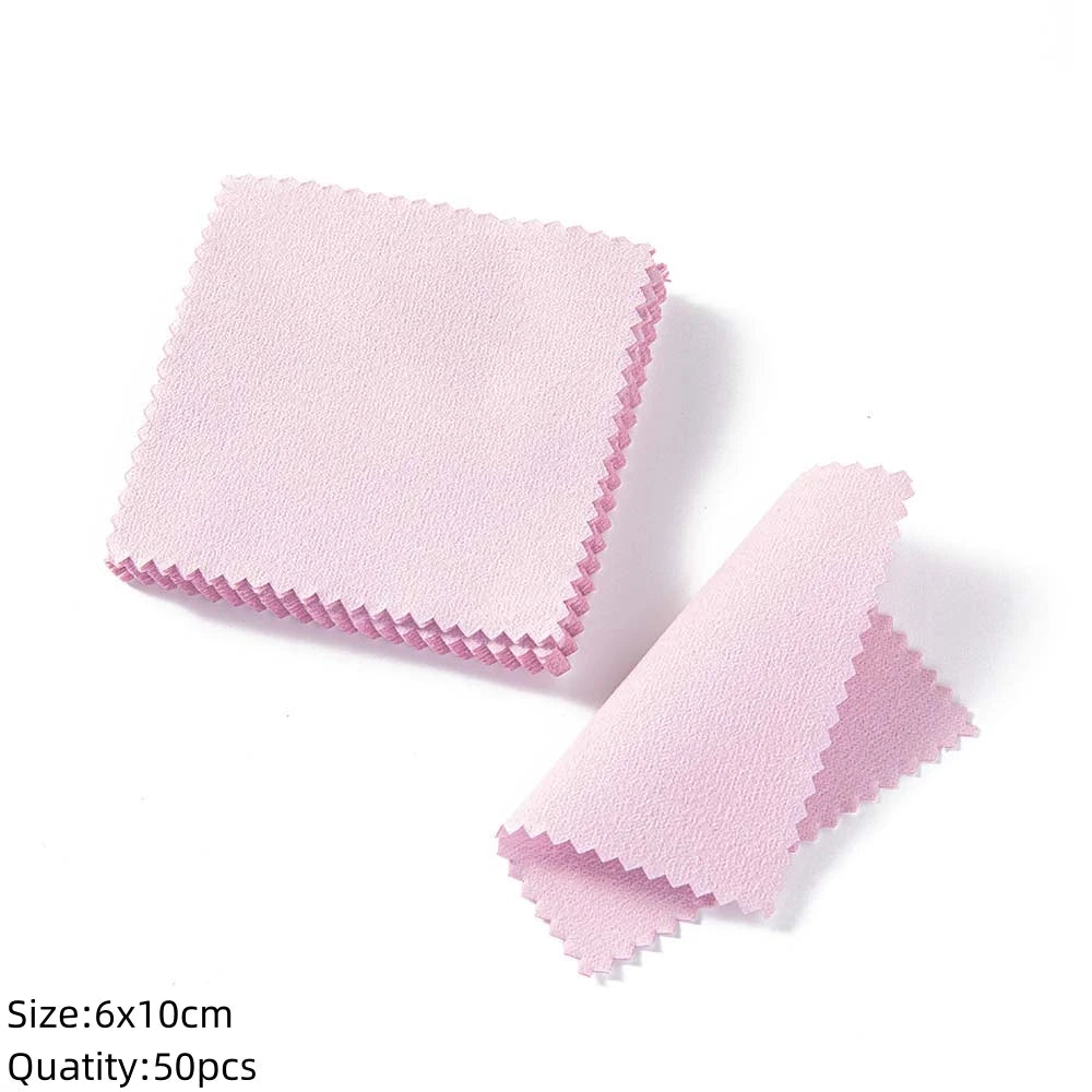 10/50pc Silver Polish Cleaner Cloth Soft Clean Napkins Wipes for Silverware Gold Jewelry Tool Equipment Making Supplies Handmade