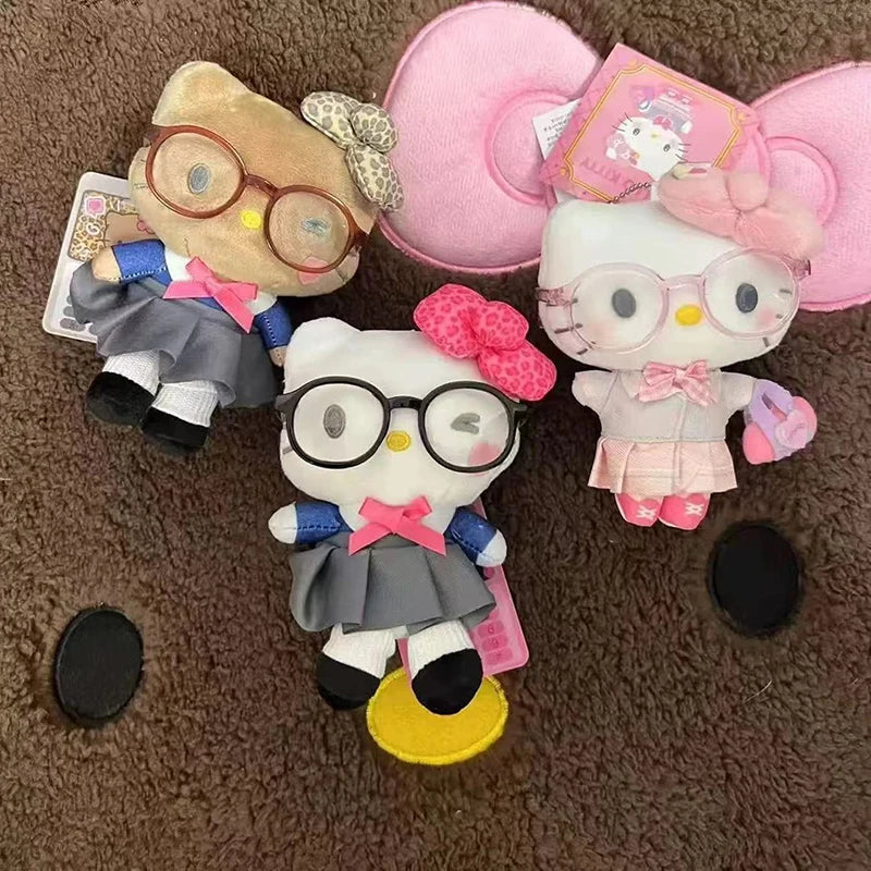 Kawaii Hello Kitty Keychain Cute Cartoon Bag Pendant Plush Doll Charms Car Key Ring Backpack Accessories Women Girl Gifts