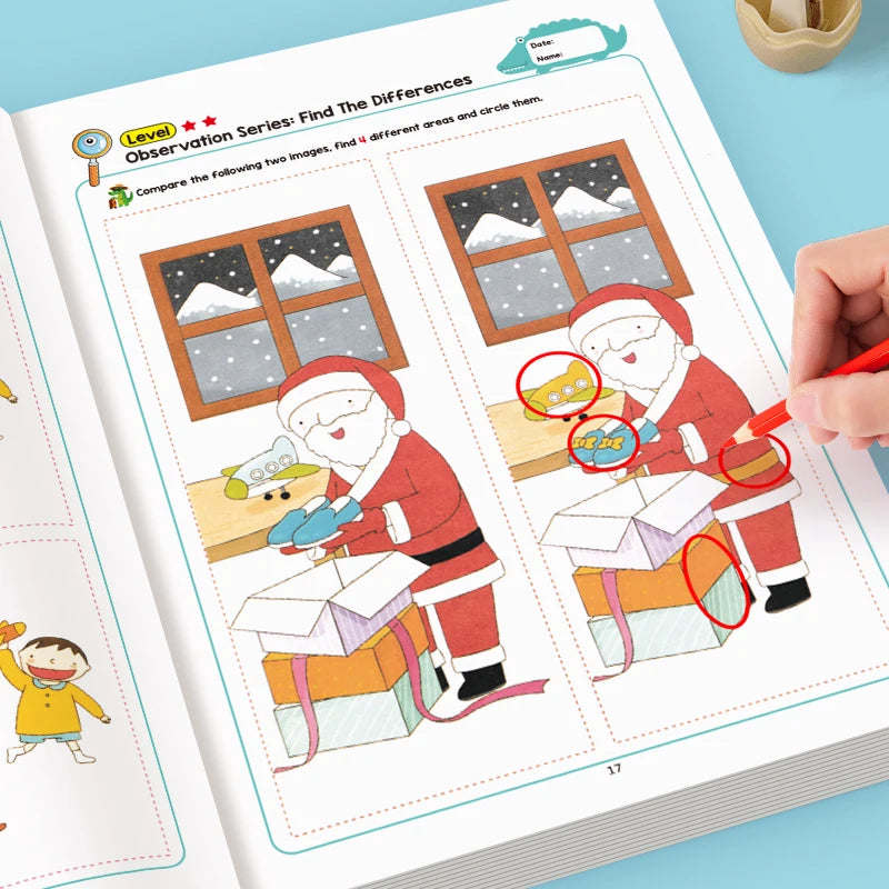 Hidden Differences Activity Book, Featuring 32 Interactive Observation Games and Memory Exercises |   Attention and Concentration Training |   Visual Perception Skills, Focused Attention Games with Numbered Pages |   Find the