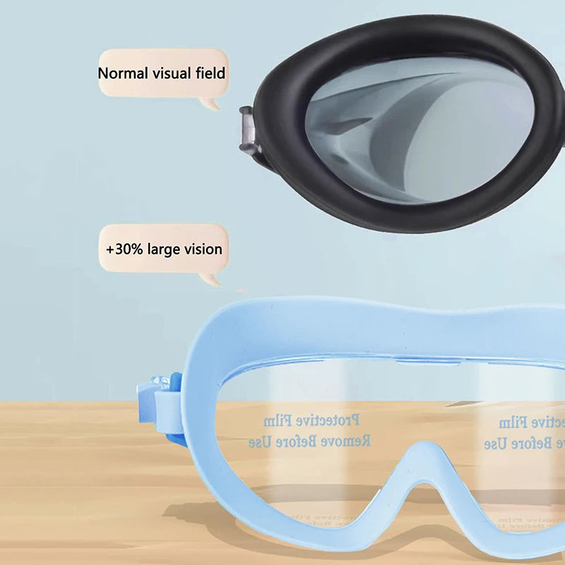 Hot！1 PC Large Frame Swimming Goggles For Kids High Quality Antifog Swim Glasses Waterproof HD Swim Eyewear Swim Equipment