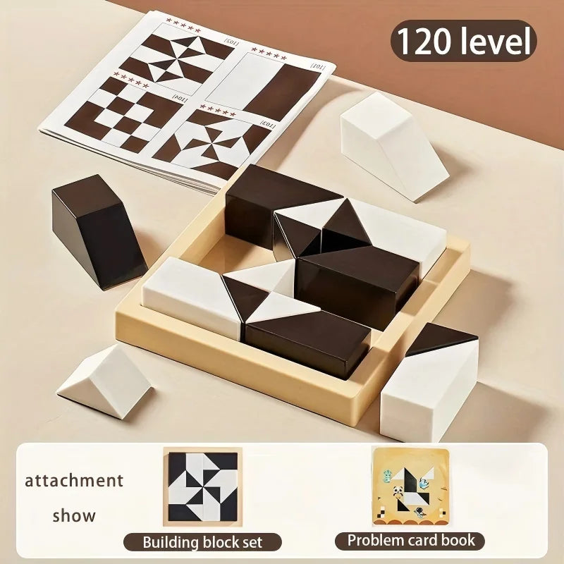 Hidden Block Puzzle 120 Level ABS Material Interesting Enhances Logic and Spatial Reasoning Suitable for 6 Years Old