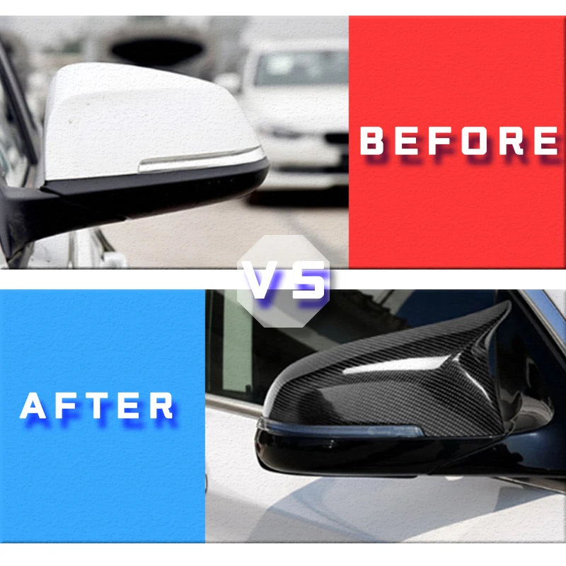 Carbon Fiber Look Black car Rearview Side Mirror cover Caps for BMW 5 6 7 Series F10 F11 F18 F07 F12 F13 F06 F01 F02 LCI