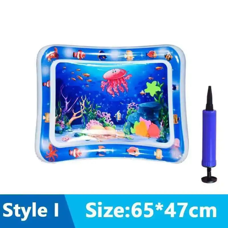Cats Sensory Water Play Mat With Fish Thickened Inflatable Pet Water Bed Dog Play Sensory Toy Water For Pet Play Interactive Fun